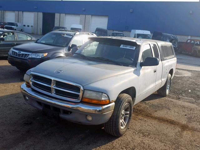 1B7GL22X81S162041 - 2001 DODGE DAKOTA GRAY photo 2