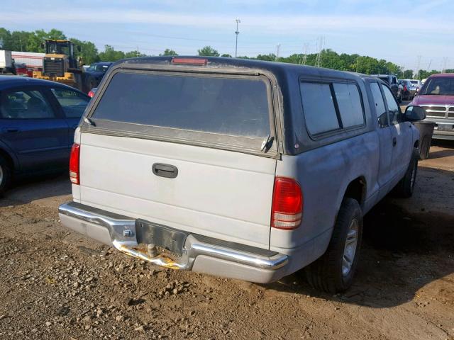 1B7GL22X81S162041 - 2001 DODGE DAKOTA GRAY photo 4