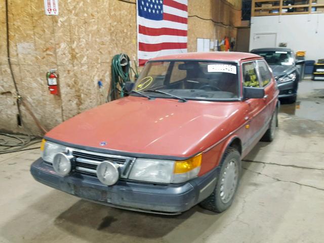 YS3AJ35D4L7021534 - 1990 SAAB 900 RED photo 2