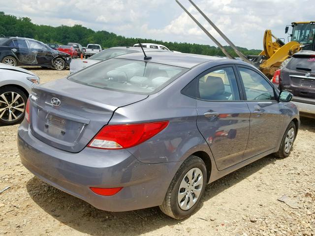 KMHCT4AE2HU239085 - 2017 HYUNDAI ACCENT SE GRAY photo 4