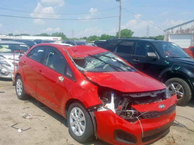 KNADM5A35D6212324 - 2013 KIA RIO LX RED photo 1