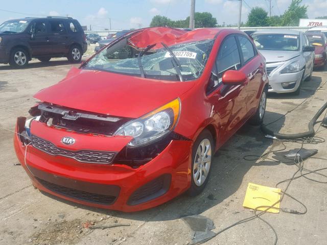 KNADM5A35D6212324 - 2013 KIA RIO LX RED photo 2