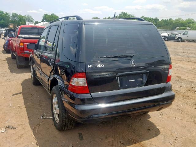 4JGAB57E04A467184 - 2004 MERCEDES-BENZ ML 350 BLACK photo 3