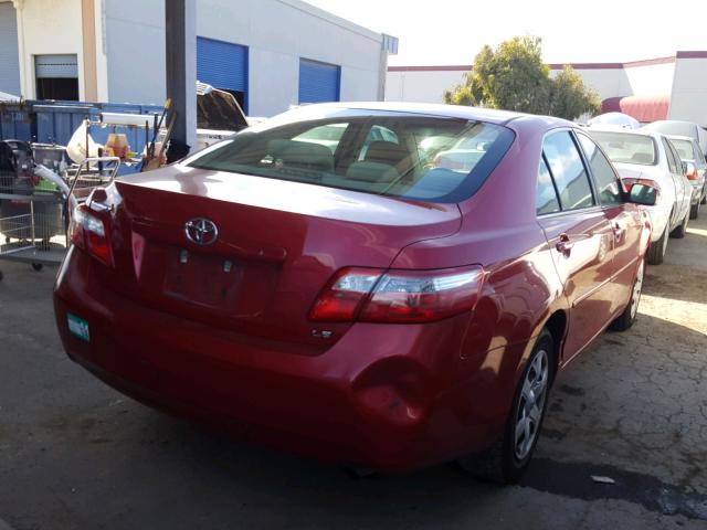 4T1BE46K07U049465 - 2007 TOYOTA CAMRY NEW RED photo 4
