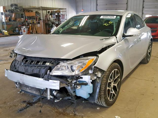 2G4GL5EX7H9156056 - 2017 BUICK REGAL SPOR SILVER photo 2