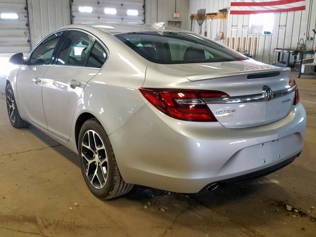 2G4GL5EX7H9156056 - 2017 BUICK REGAL SPOR SILVER photo 3