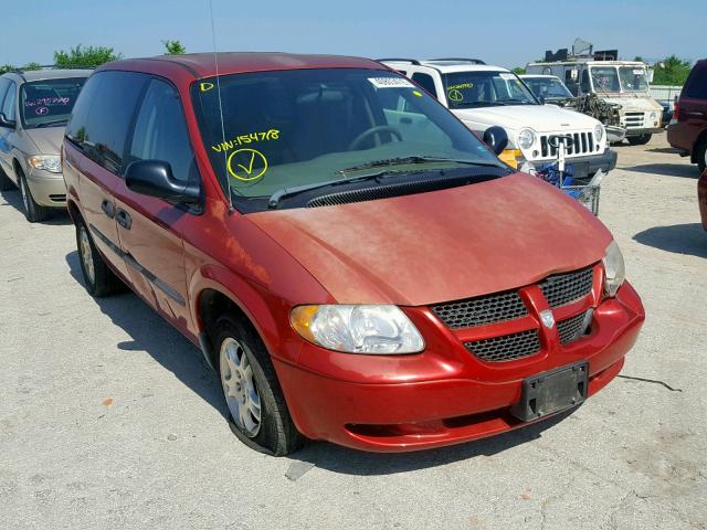 1D4GP25383B154718 - 2003 DODGE CARAVAN SE MAROON photo 1