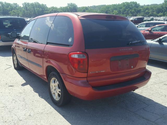 1D4GP25383B154718 - 2003 DODGE CARAVAN SE MAROON photo 3