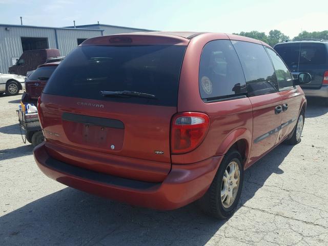 1D4GP25383B154718 - 2003 DODGE CARAVAN SE MAROON photo 4