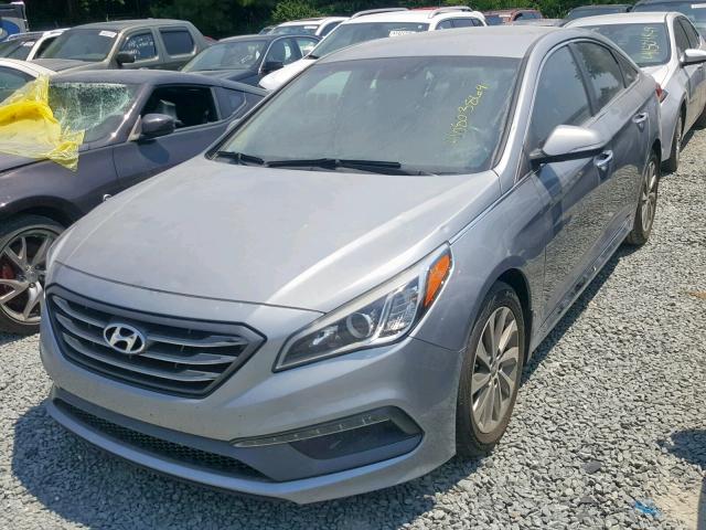 5NPE34AF3FH217593 - 2015 HYUNDAI SONATA SPO SILVER photo 2