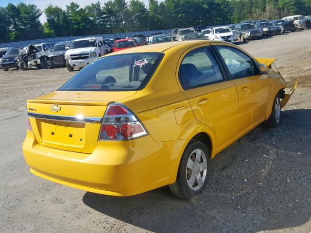 KL1TD5DE1AB098358 - 2010 CHEVROLET AVEO LS YELLOW photo 4