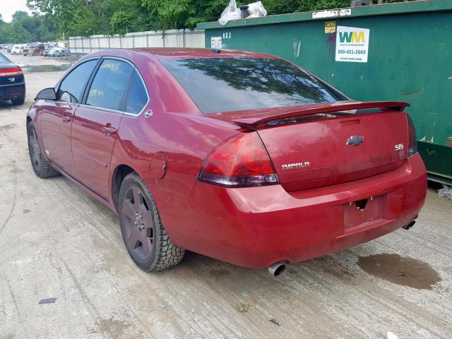 2G1WD58C969330981 - 2006 CHEVROLET IMPALA SUP 栗色 照片 3