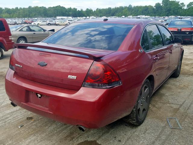 2G1WD58C969330981 - 2006 CHEVROLET IMPALA SUP 栗色 照片 4