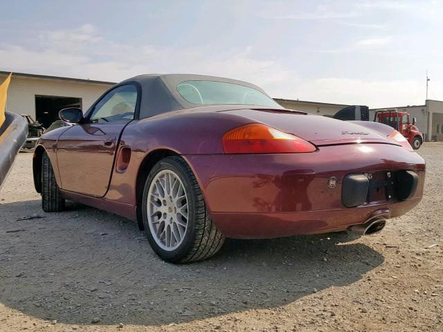 WP0CA2980WU626048 - 1998 PORSCHE BOXSTER BURGUNDY photo 3