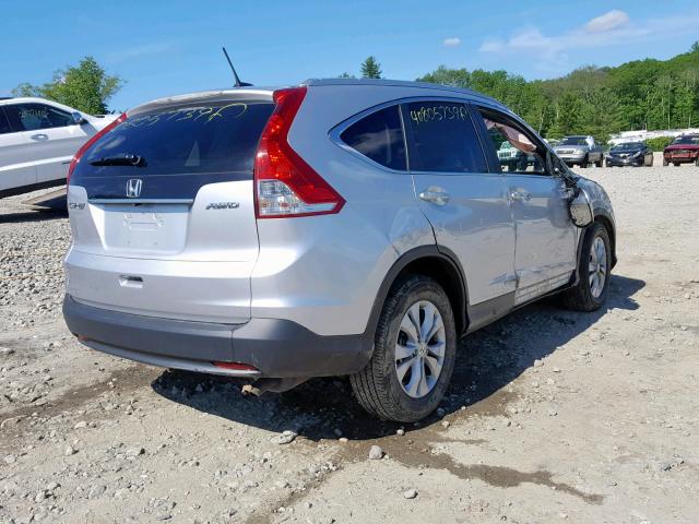 2HKRM4H77DH665510 - 2013 HONDA CR-V EXL SILVER photo 4