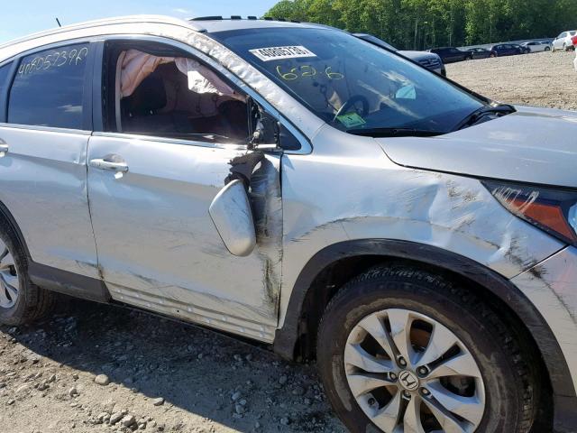 2HKRM4H77DH665510 - 2013 HONDA CR-V EXL SILVER photo 9