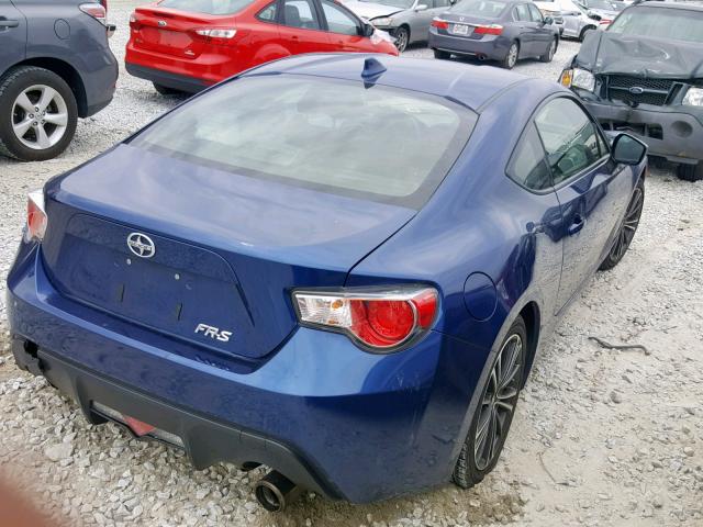 JF1ZNAA17F9709752 - 2015 TOYOTA SCION FR-S BLUE photo 4