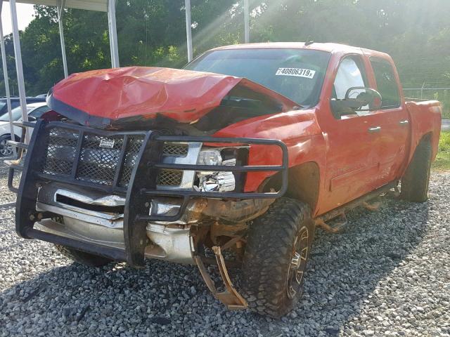 1GCPKSE7XCF134221 - 2012 CHEVROLET SILVERADO RED photo 2