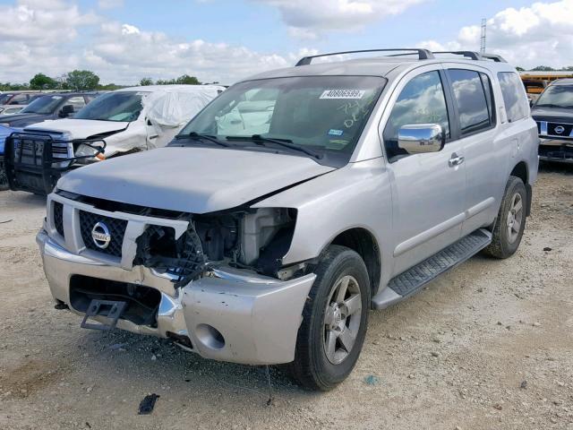 5N1AA08B14N743083 - 2004 NISSAN ARMADA SE SILVER photo 2