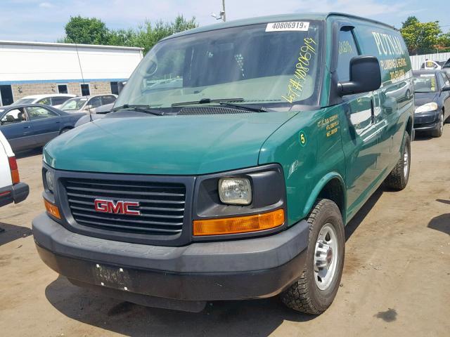 1GTZ7TCG5F1163646 - 2015 GMC SAVANA G35 GREEN photo 2