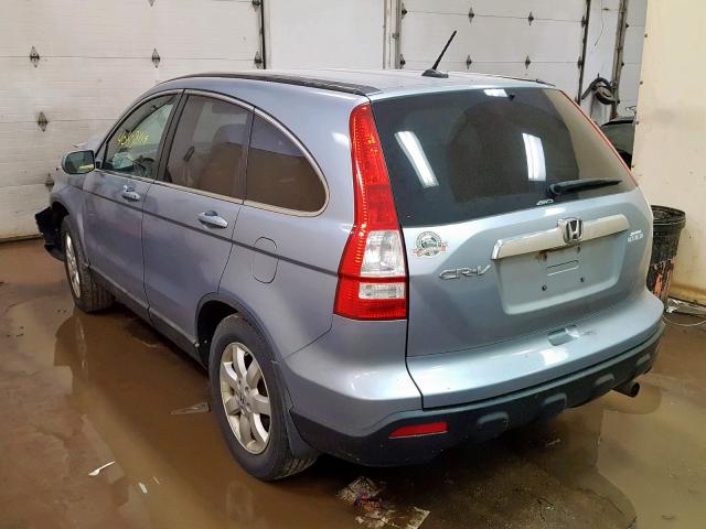 5J6RE48779L004005 - 2009 HONDA CR-V EXL BLUE photo 3