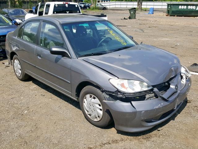 2HGES16305H604742 - 2005 HONDA CIVIC DX V GRAY photo 1