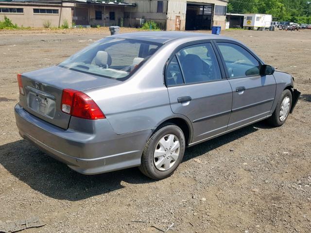 2HGES16305H604742 - 2005 HONDA CIVIC DX V GRAY photo 4