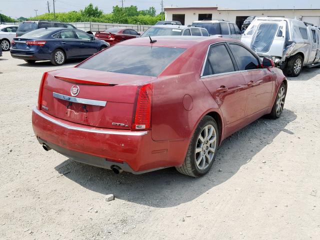 1G6DT57V380166633 - 2008 CADILLAC CTS HI FEA RED photo 4