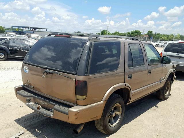 1GNCS13X24K142566 - 2004 CHEVROLET BLAZER BROWN photo 4