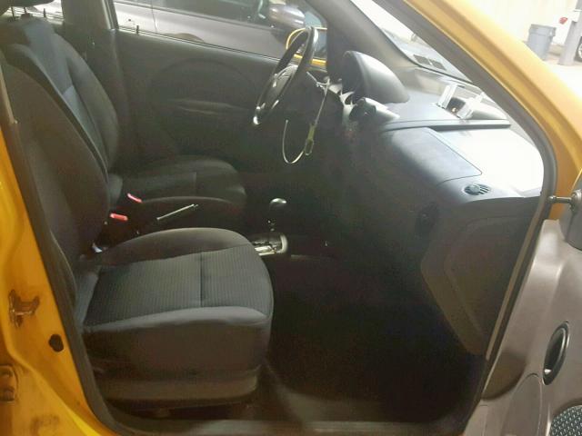 KL1TD666X6B571001 - 2006 CHEVROLET AVEO BASE Sarı foto 5