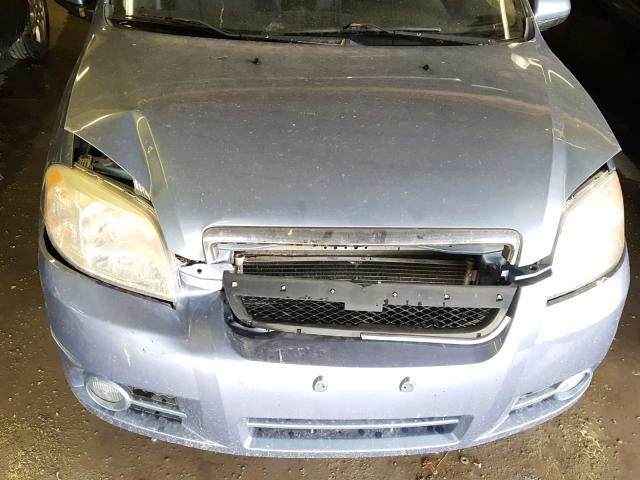KL1TD566X7B057161 - 2007 CHEVROLET AVEO BASE Mavi foto 9