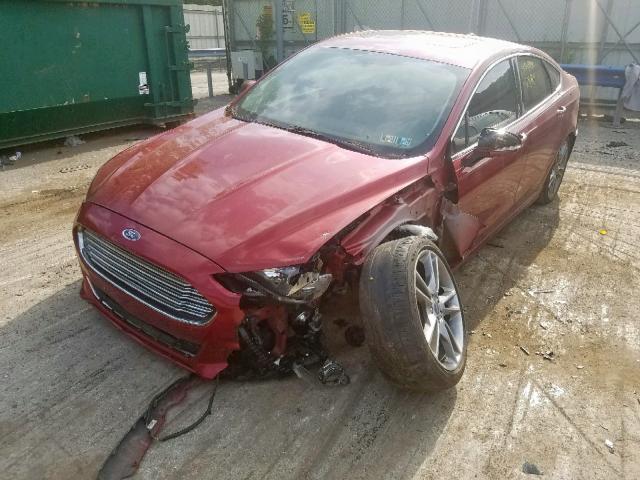 3FA6P0K99FR276323 - 2015 FORD FUSION TIT RED photo 2