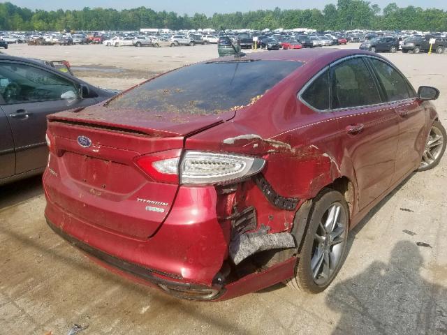 3FA6P0K99FR276323 - 2015 FORD FUSION TIT RED photo 4