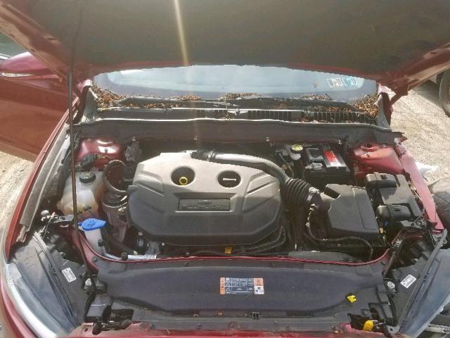 3FA6P0K99FR276323 - 2015 FORD FUSION TIT RED photo 7