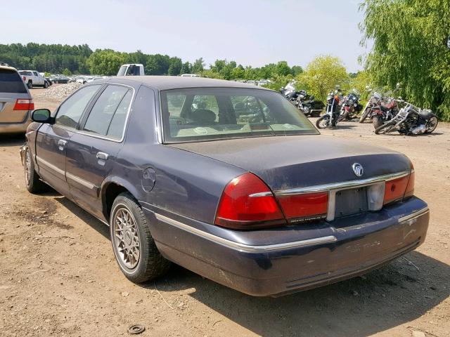 2MEFM74W0YX705172 - 2000 MERCURY GRAND MARQ BLUE photo 3