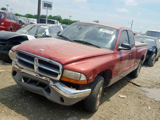 1B7GL22Y6XS147409 - 1999 DODGE DAKOTA RED photo 2