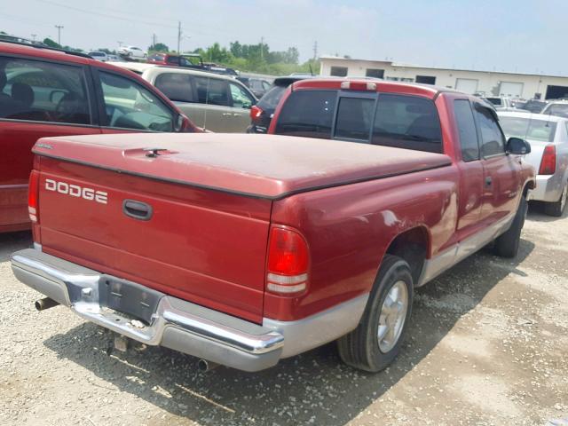 1B7GL22Y6XS147409 - 1999 DODGE DAKOTA RED photo 4