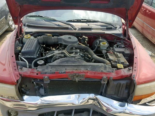 1B7GL22Y6XS147409 - 1999 DODGE DAKOTA RED photo 7