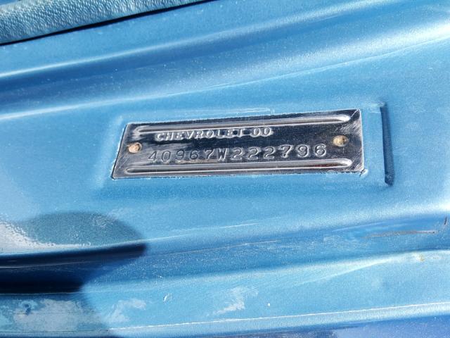 40967W222796 - 1964 CHEVROLET CORVAIR BLUE photo 10