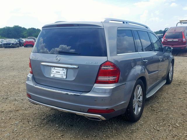 4JGBF2FE6AA623720 - 2010 MERCEDES-BENZ GL 350 BLU SILVER photo 4