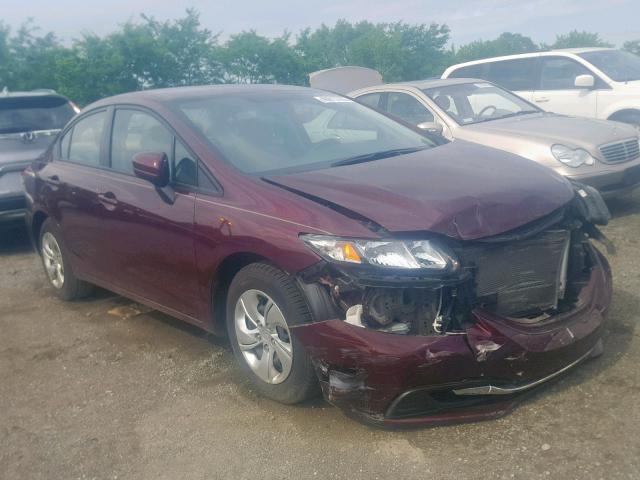 19XFB2F56FE209908 - 2015 HONDA CIVIC LX BURGUNDY photo 1