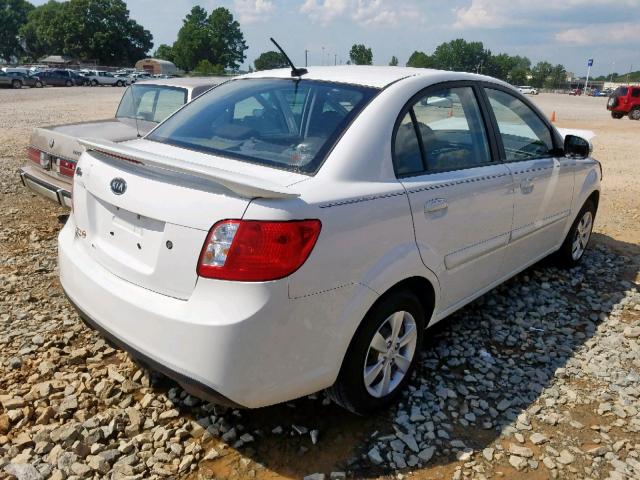 KNADH4A36A6613391 - 2010 KIA RIO LX WHITE photo 4