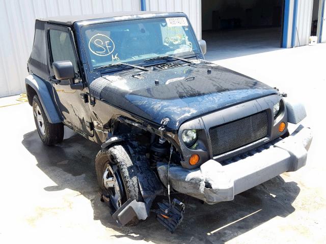 1J4FA24188L646591 - 2008 JEEP WRANGLER X BLACK photo 1