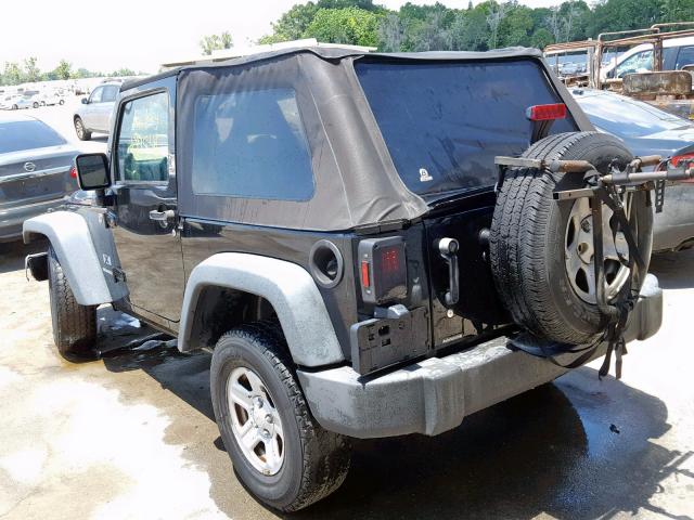 1J4FA24188L646591 - 2008 JEEP WRANGLER X BLACK photo 3