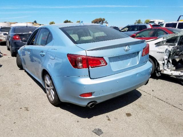 JTHBF5C2XB5150669 - 2011 LEXUS IS 250 BLUE photo 3