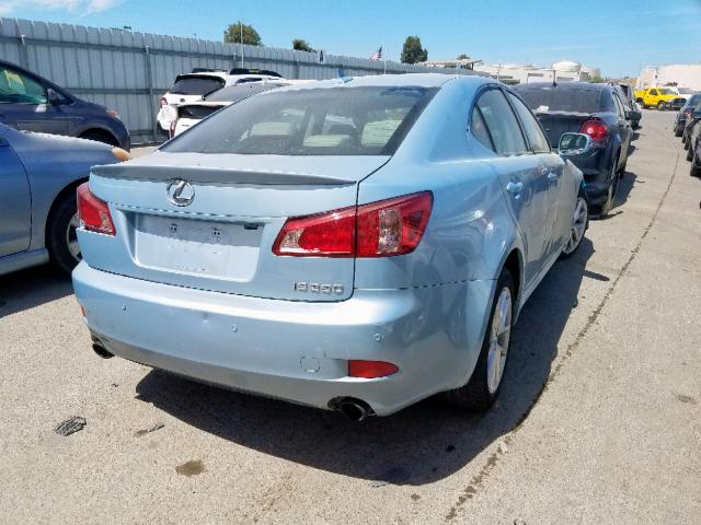 JTHBF5C2XB5150669 - 2011 LEXUS IS 250 BLUE photo 4