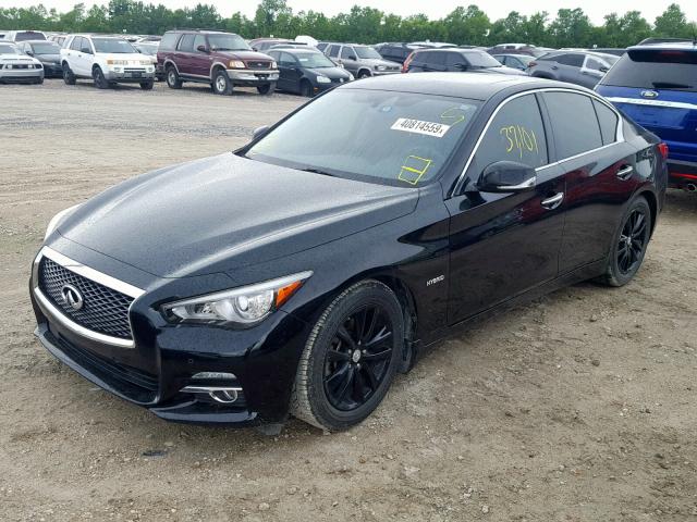 JN1AV7APXEM691714 - 2014 INFINITI Q50 HYBRID BLACK photo 2