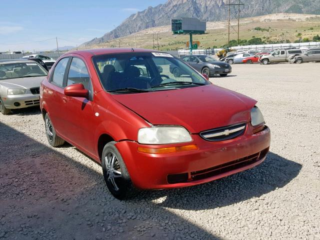 KL1TD52635B460496 - 2005 CHEVROLET AVEO BASE Қызыл фото 1