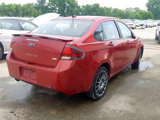 1FAHP3GN1AW271350 - 2010 FORD FOCUS SES RED photo 4