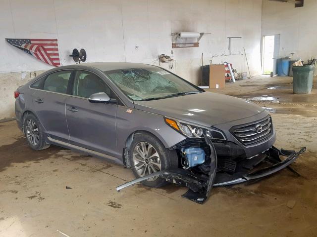 5NPE34AF6FH030154 - 2015 HYUNDAI SONATA SPO GRAY photo 1